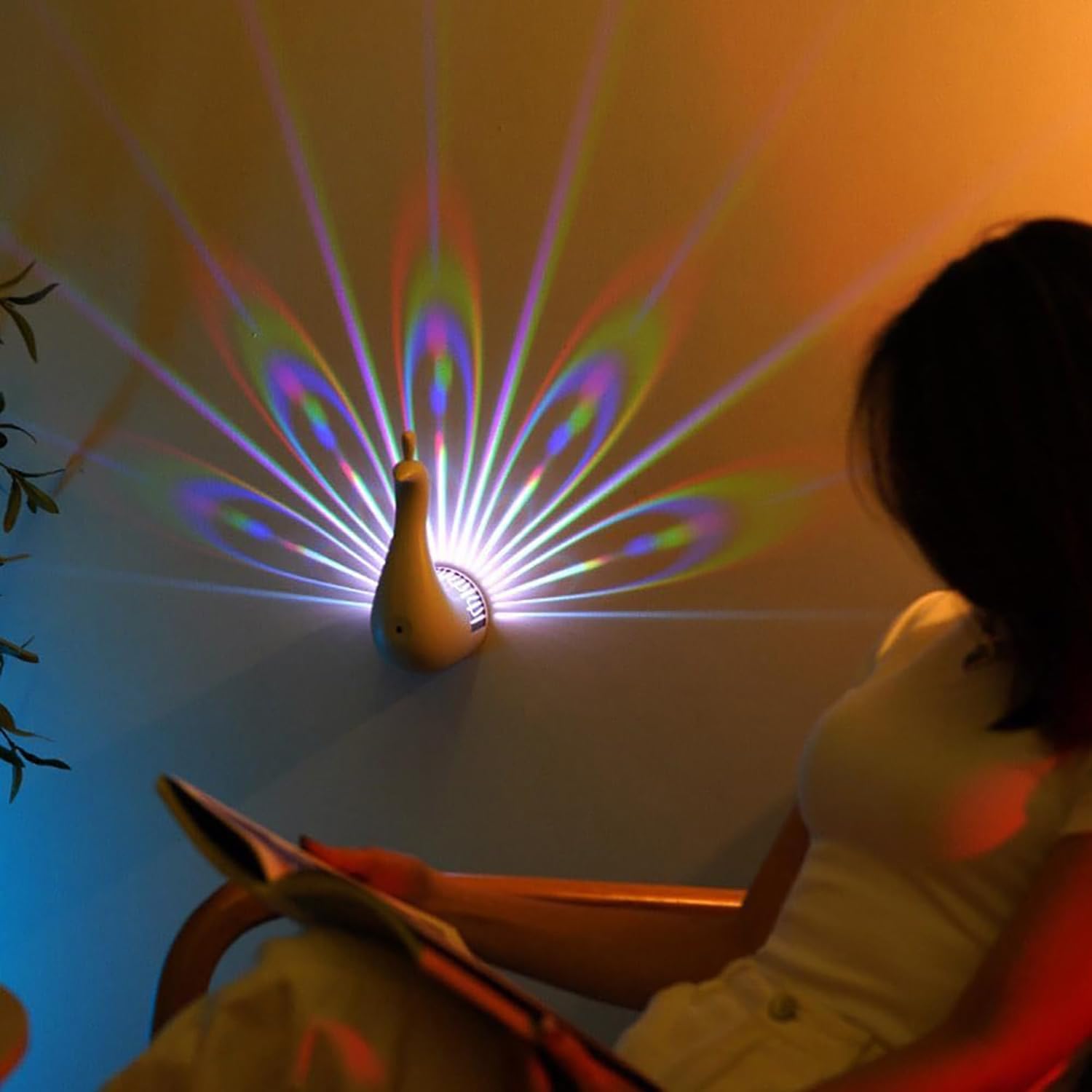 Peacock Wall Light, 7 Color