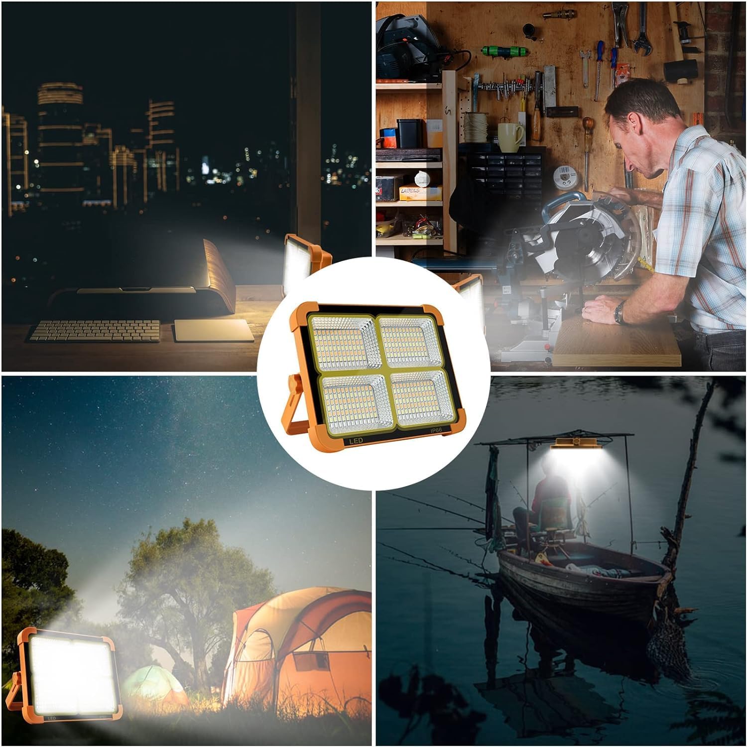 Portable LED Work Solar Light - 300W