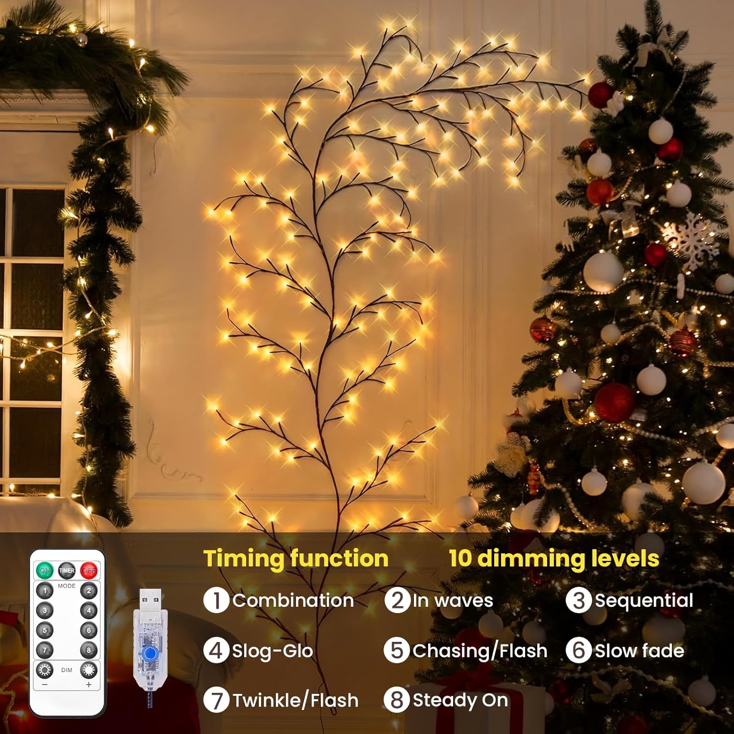 Willow Vine Lights for Wall