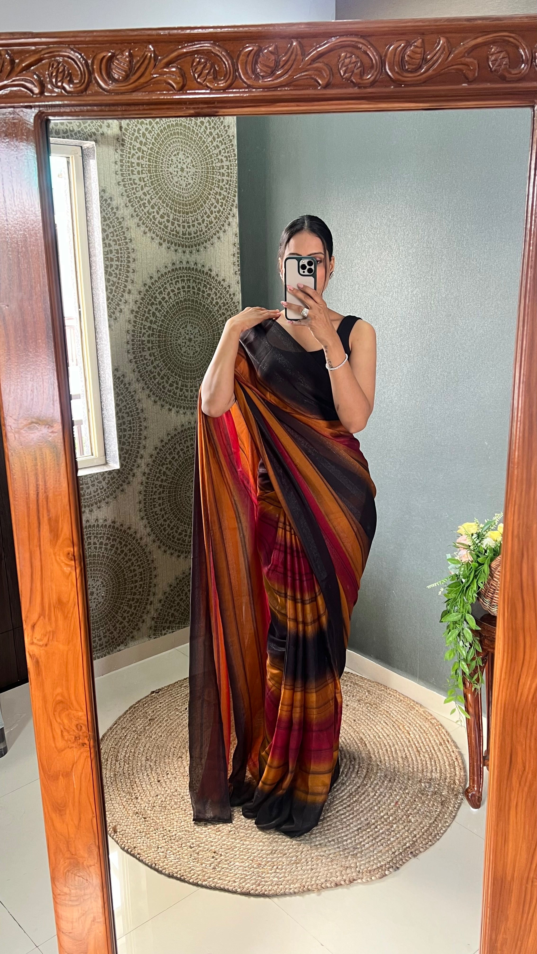 1-Min Ready To Wear Saree In Premium Georgette By Sanghosha