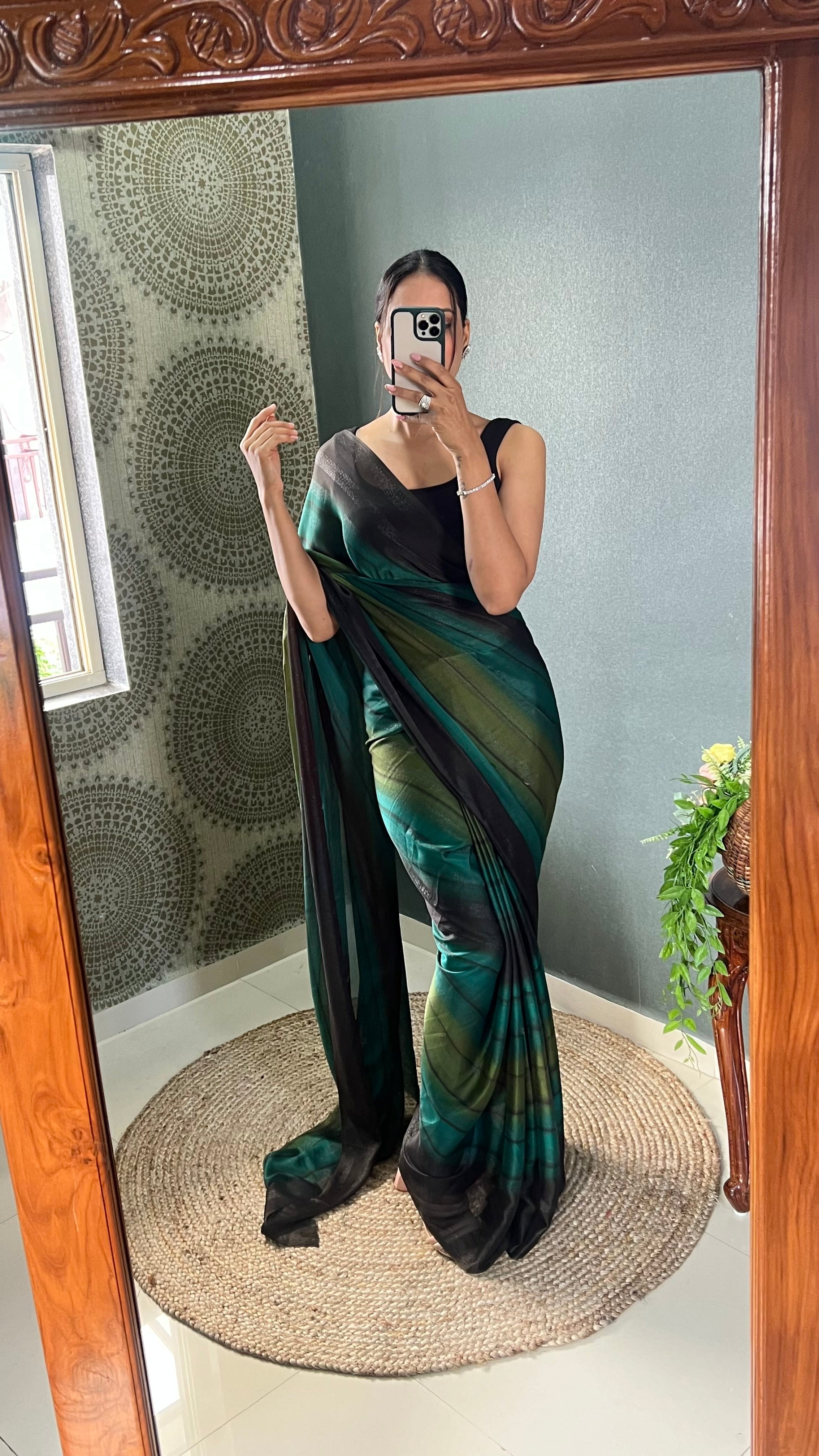 1-Min Ready To Wear Saree In Premium Georgette By Sanghosha