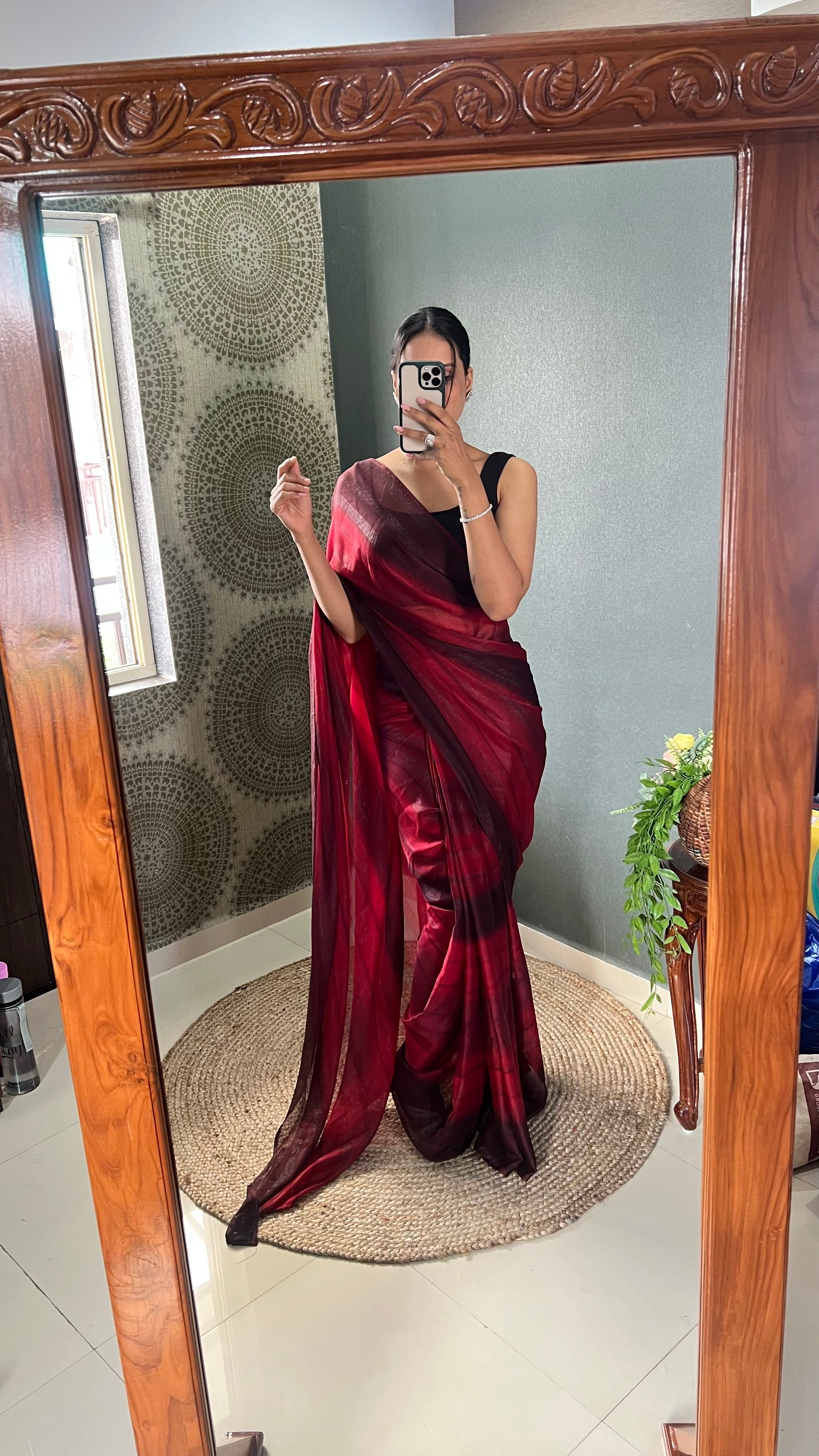 1-Min Ready To Wear Saree In Premium Georgette By Sanghosha