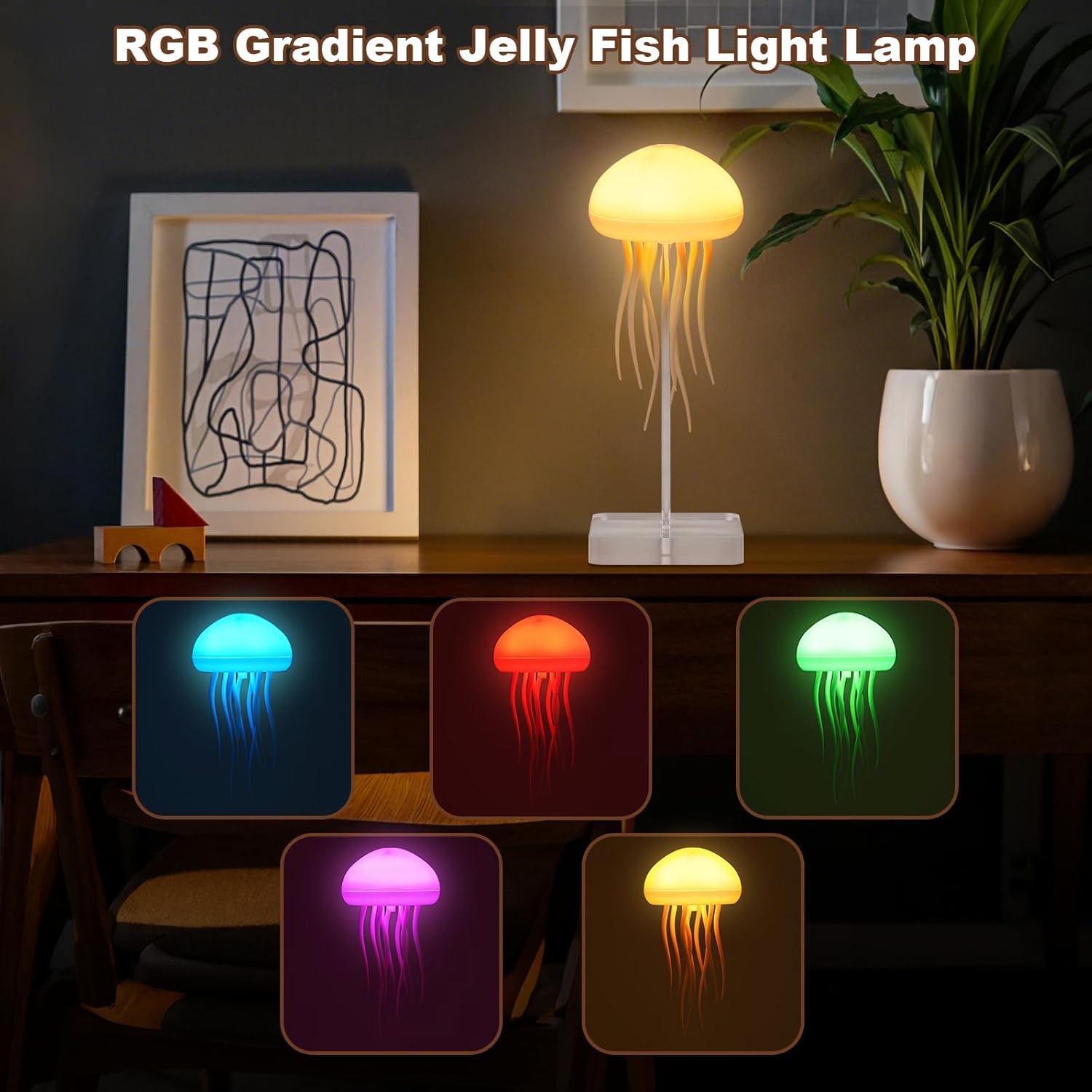 Voice Control Jellyfish Lamp with Dancing Legs