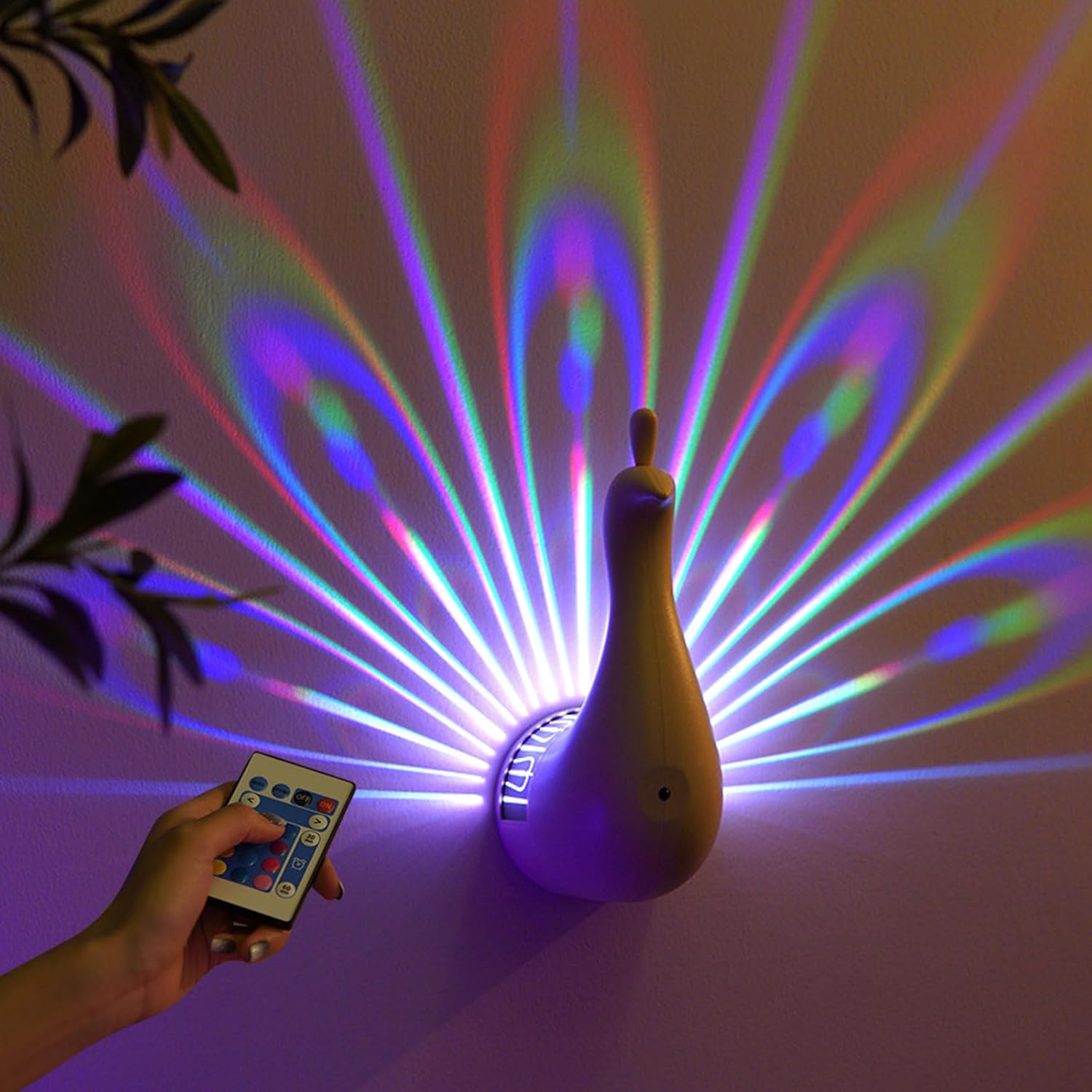 Peacock Wall Light, 7 Color