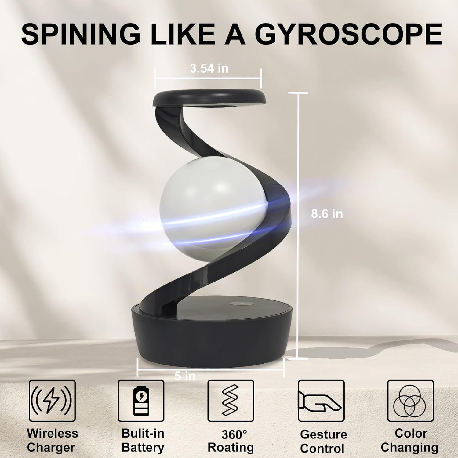 LED 360° Spiral Rotating Desk Lamp