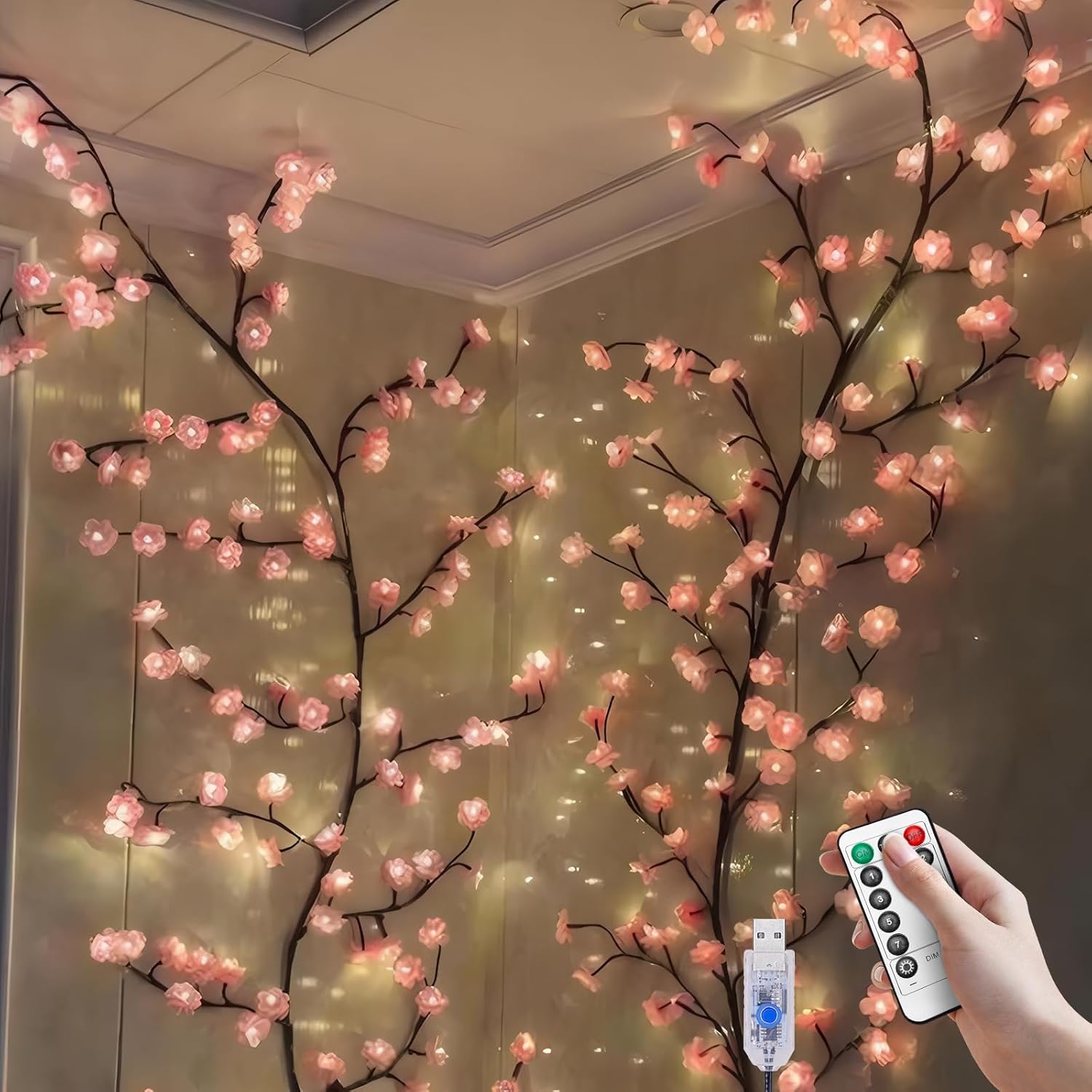 Cherry Enchanted Willow Vine Lights