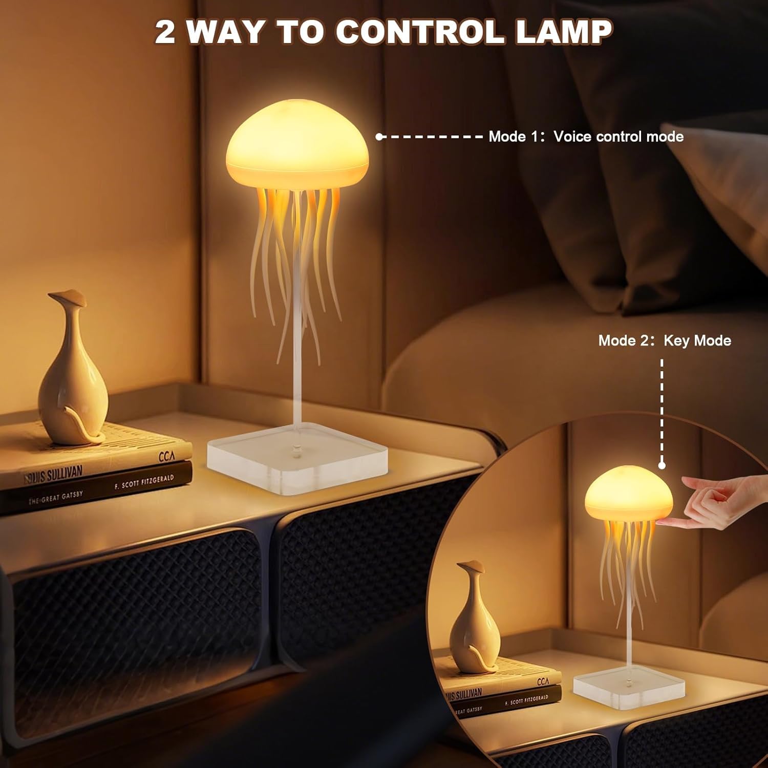 Voice Control Jellyfish Lamp with Dancing Legs