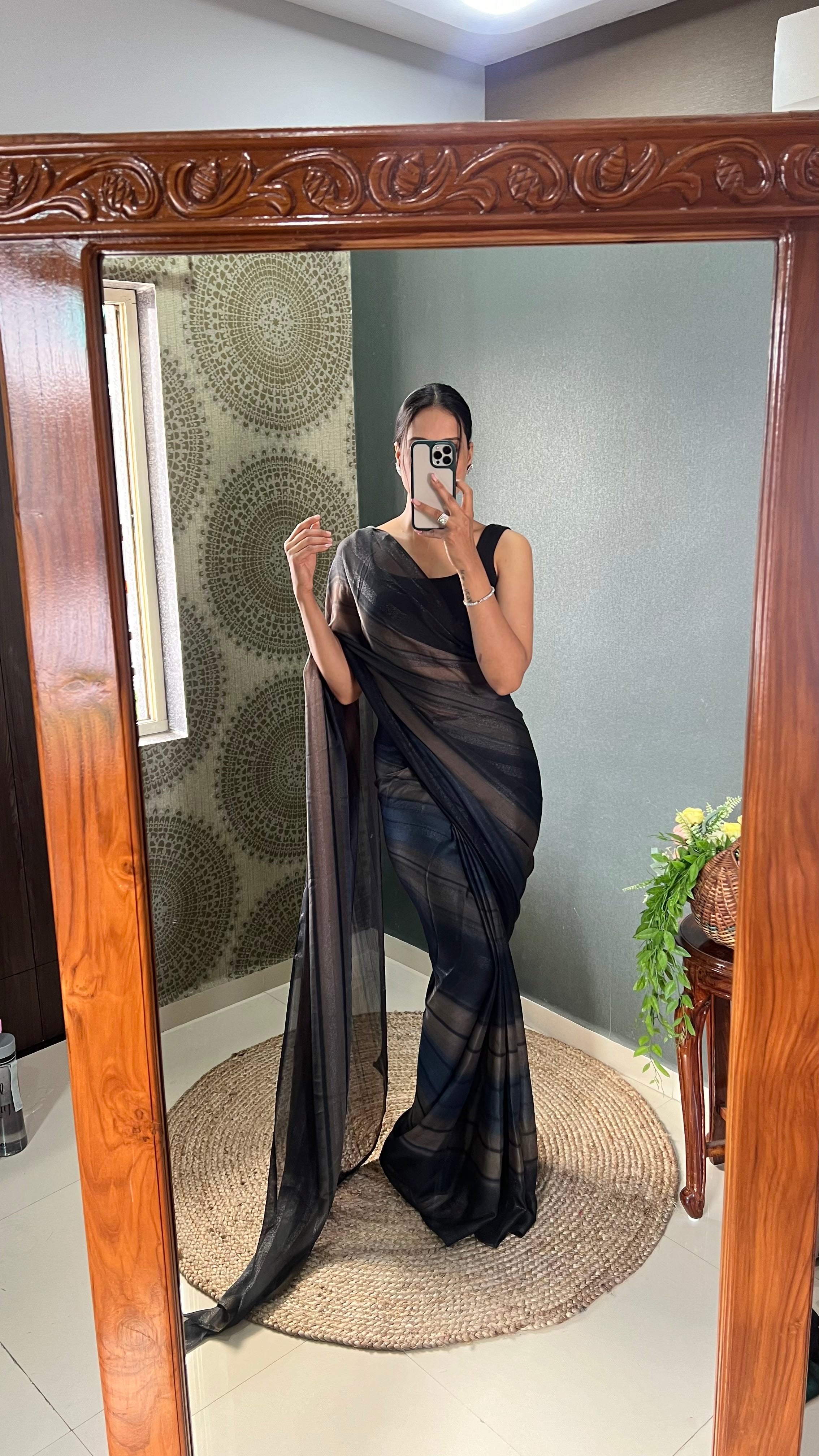 1-Min Ready To Wear Saree In Premium Georgette By Sanghosha
